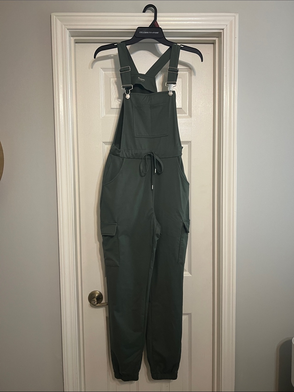 No Boundaries Olive Green Cargo Jumpsuit Overalls